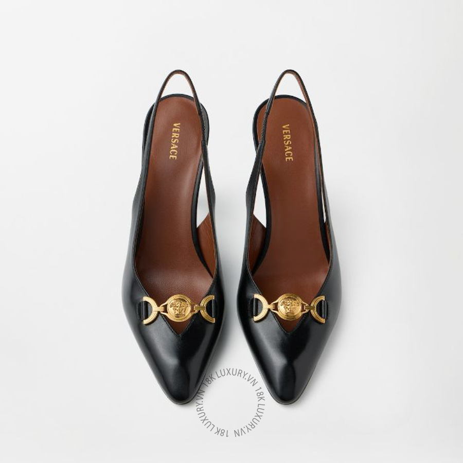 Giày Cao Gót Versace Clelia Nappa Slingbacks 90 mm 1026849-1A17253_1B00G VSC263