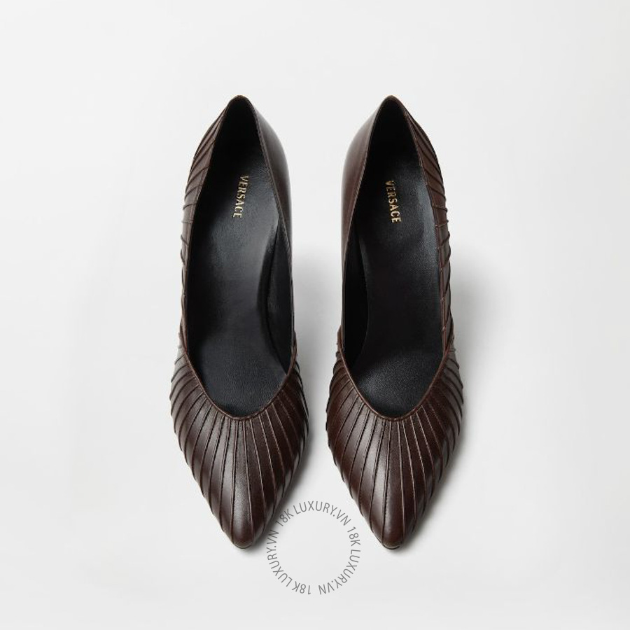 Giày Cao Gót Versace Gianni Leather Pumps 90 mm 1023837-1A17623_1NM1J VSC253