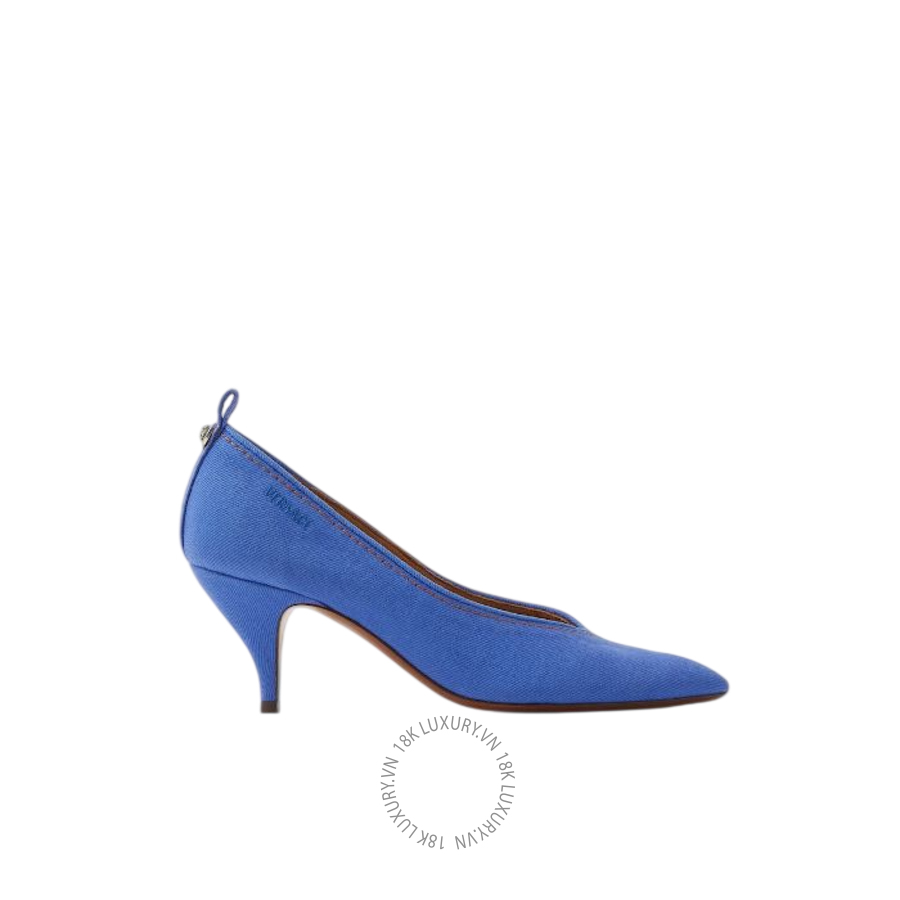 Giày Cao Gót Versace Tina Denim Pumps 65 mm 1024439-1A17710_1DB1K VSC304