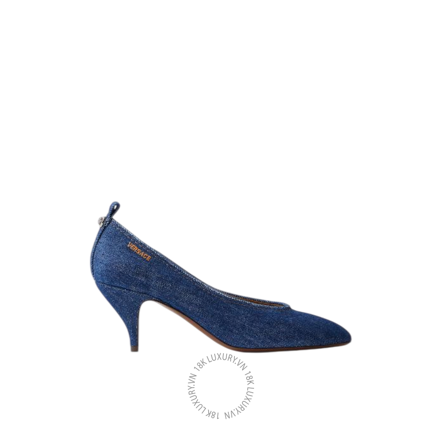 Giày Cao Gót Versace Tina Denim Pumps 65 mm 1024439-1A18560_1US7K VSC301