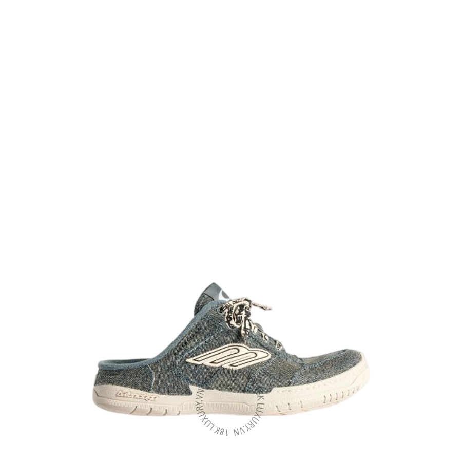 Giày Đạp Gót Balenciaga Women's Hamptons Denim Mule in Blue/off White 863792WHPMD4090 BCA715