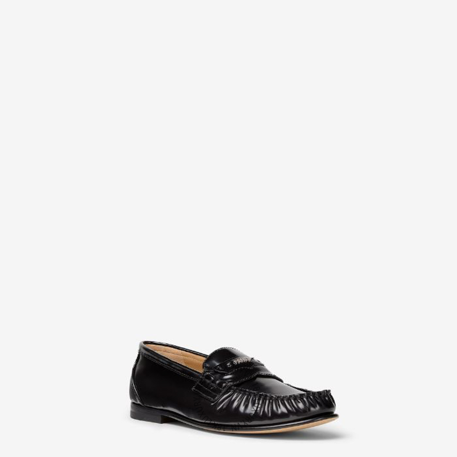 Giày loafer Fendi Scrunch Black leather 8D910469FF0QA1 NGFD038