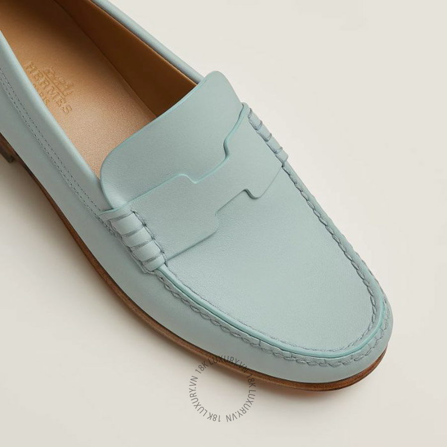 Giày Loafer Hermes Kennedy loafer Bleu Glacier H231171Z 18355 MHM612 14 Giày Loafer Hermes Kennedy loafer Bleu Glacier H231171Z 18355 MHM612