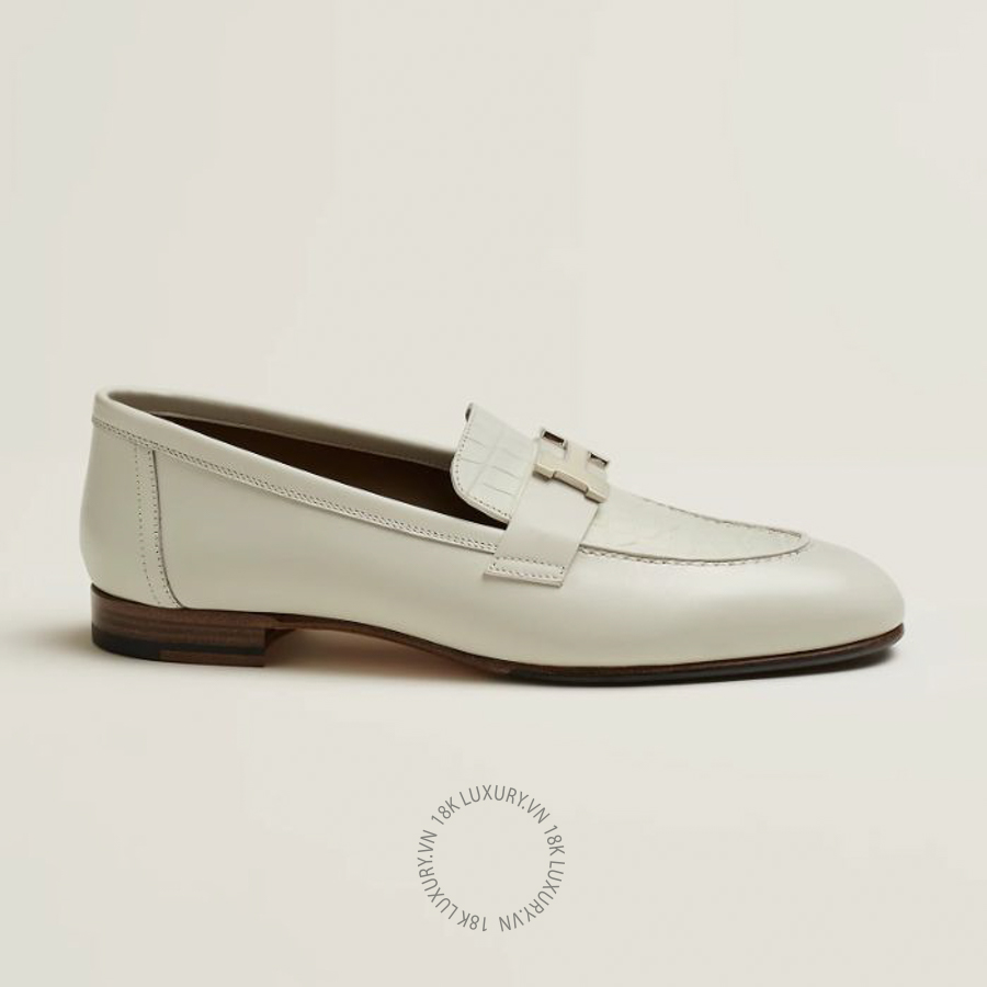 Giày Loafer Hermes Paris loafer beige glaise H201199Z 01340 MHM607