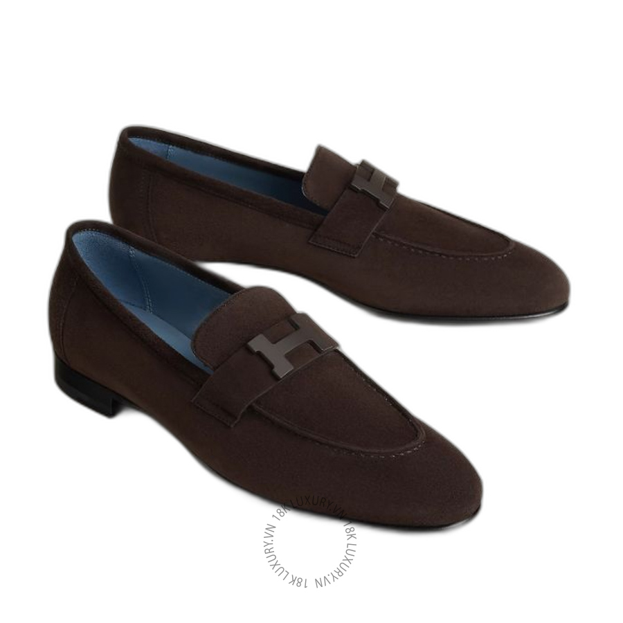 Giày Loafer Hermes Paris loafer Marron Ébène H221065Z ME360 MHM604