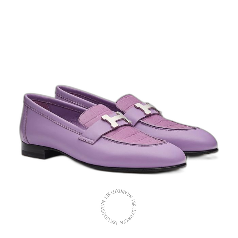 Giày Loafer Hermes Paris loafer violet parme H201199Z 01340 MHM606