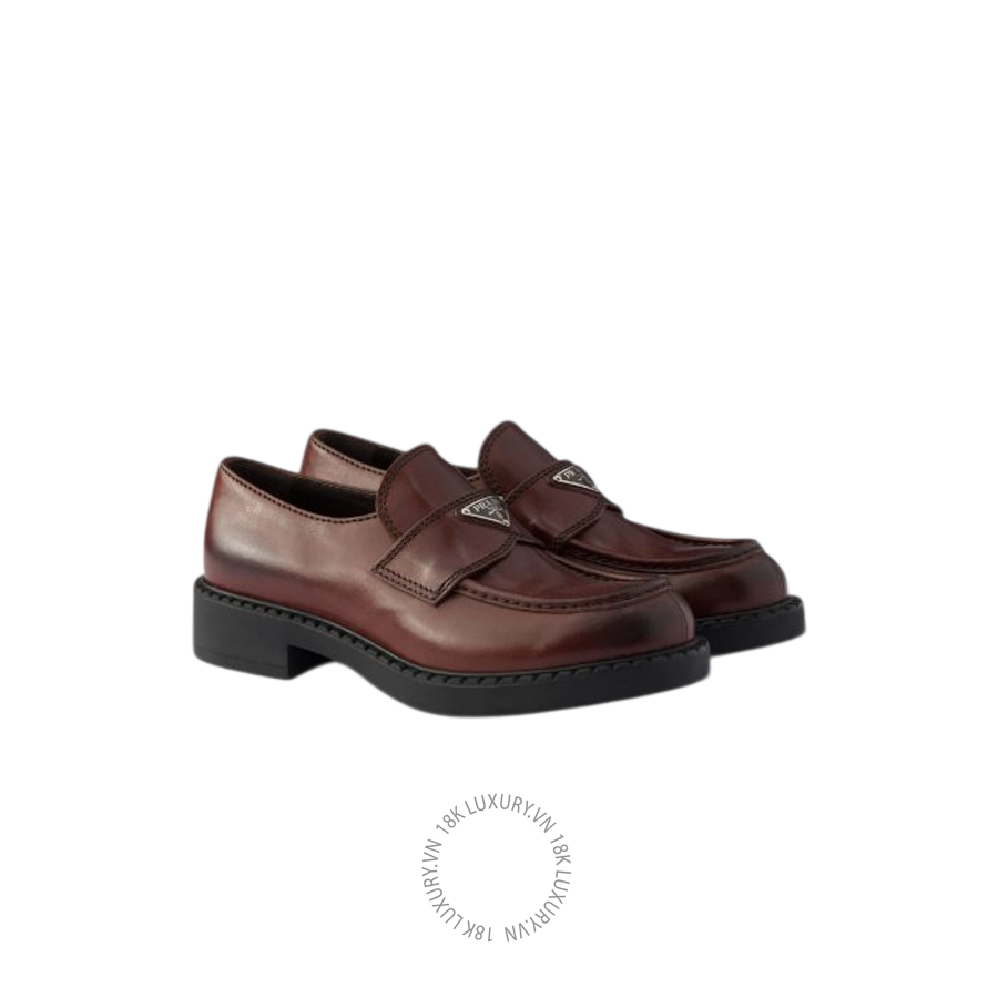 Giày loafer Prada Chocolate aged leather 2DE127_3ZPQ_F0324_F_G000 NGPR131