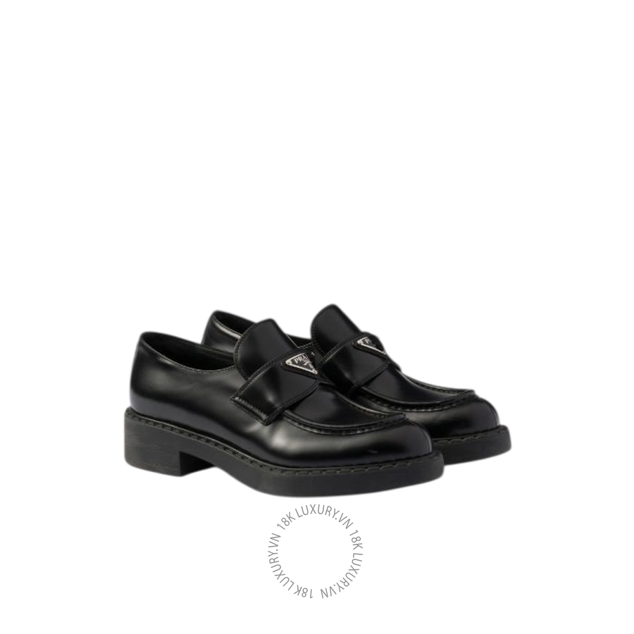 Giày loafer Prada Chocolate brushed leather 1D246M_ULS_F0002_F_G050 NGPR339