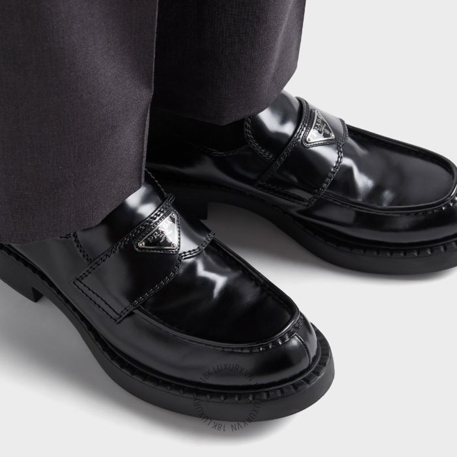 Giày loafer Prada Chocolate brushed leather 2DE127_055_F0002_F_G000 NGPR134 16 Giày loafer Prada Chocolate brushed leather 2DE127_055_F0002_F_G000 NGPR134