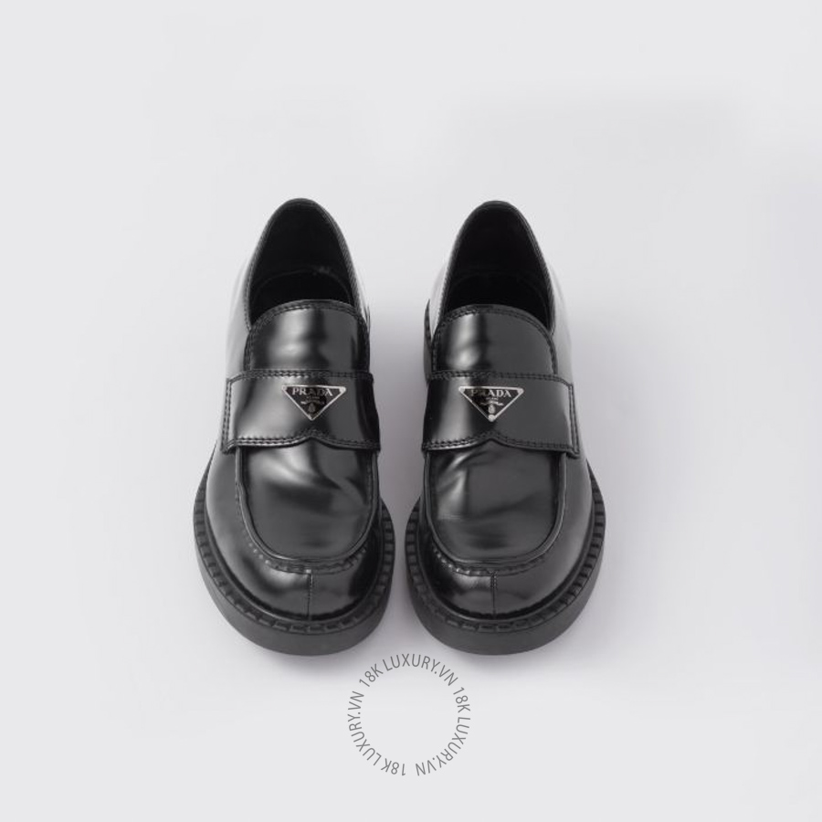 Giày loafer Prada Chocolate brushed leather 2DE127_055_F0002_F_G000 NGPR134 17 Giày loafer Prada Chocolate brushed leather 2DE127_055_F0002_F_G000 NGPR134