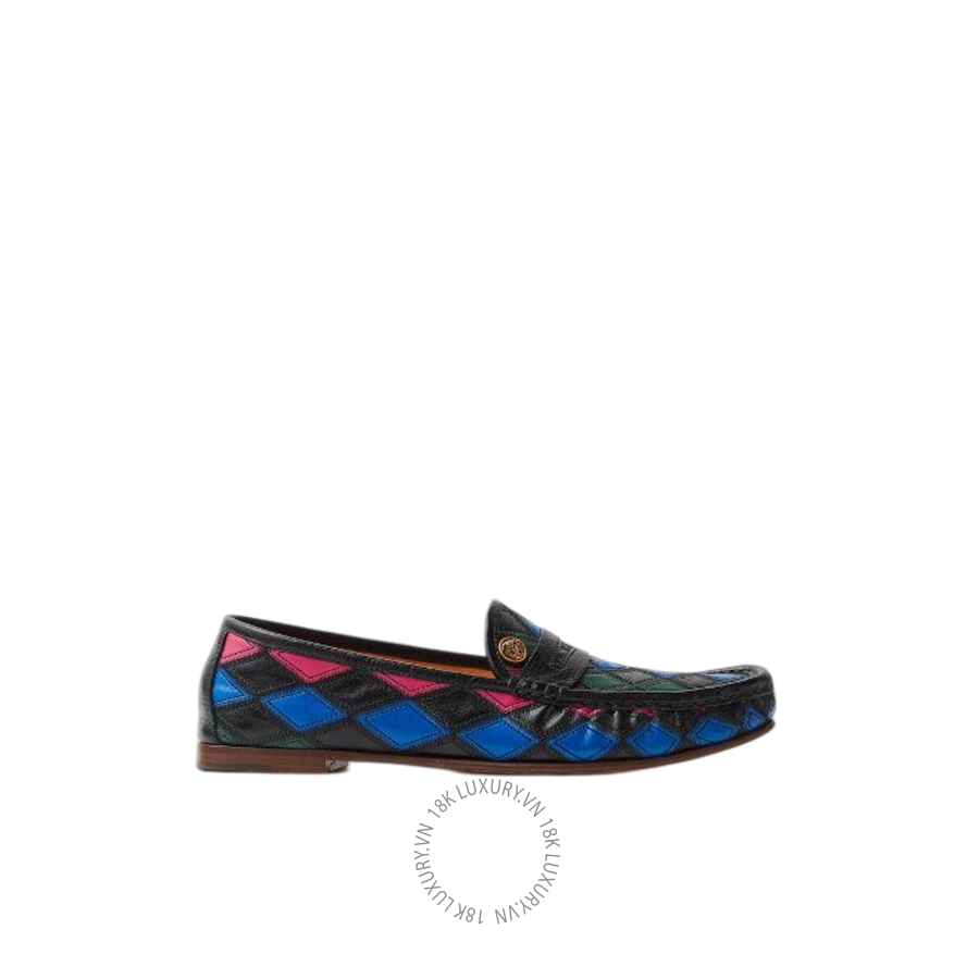 Giày Loafer Versace Guanto Leather Patchwork 1026182-1A18790_2B07J VSC427