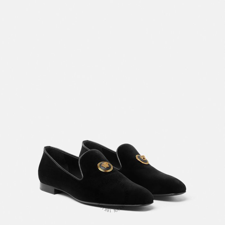 Giày Loafer Versace Medusa Velvet Slippers 1012629-1A09123_1B00V VSC402