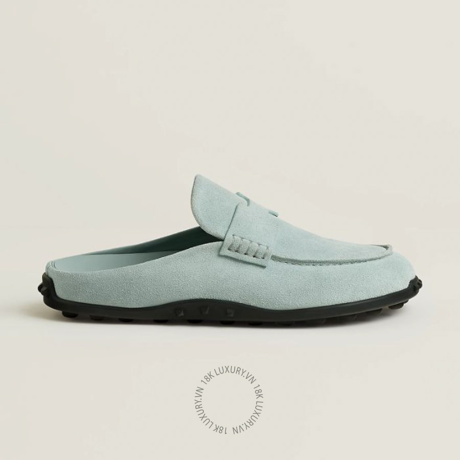 Giày lười Hermes Mix mule bleu glacier H261141Z 18385 MHM574 12 Giày lười Hermes Mix mule bleu glacier H261141Z 18385 MHM574