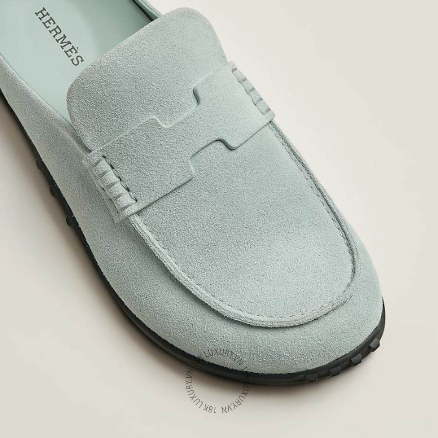Giày lười Hermes Mix mule bleu glacier H261141Z 18385 MHM574 14 Giày lười Hermes Mix mule bleu glacier H261141Z 18385 MHM574