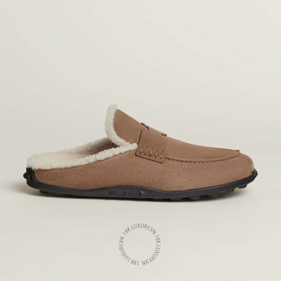 Giày lười Hermes Mix mule Étoupe / Écru H261144Z X3350 MHM582 12 Giày lười Hermes Mix mule Étoupe / Écru H261144Z X3350 MHM582