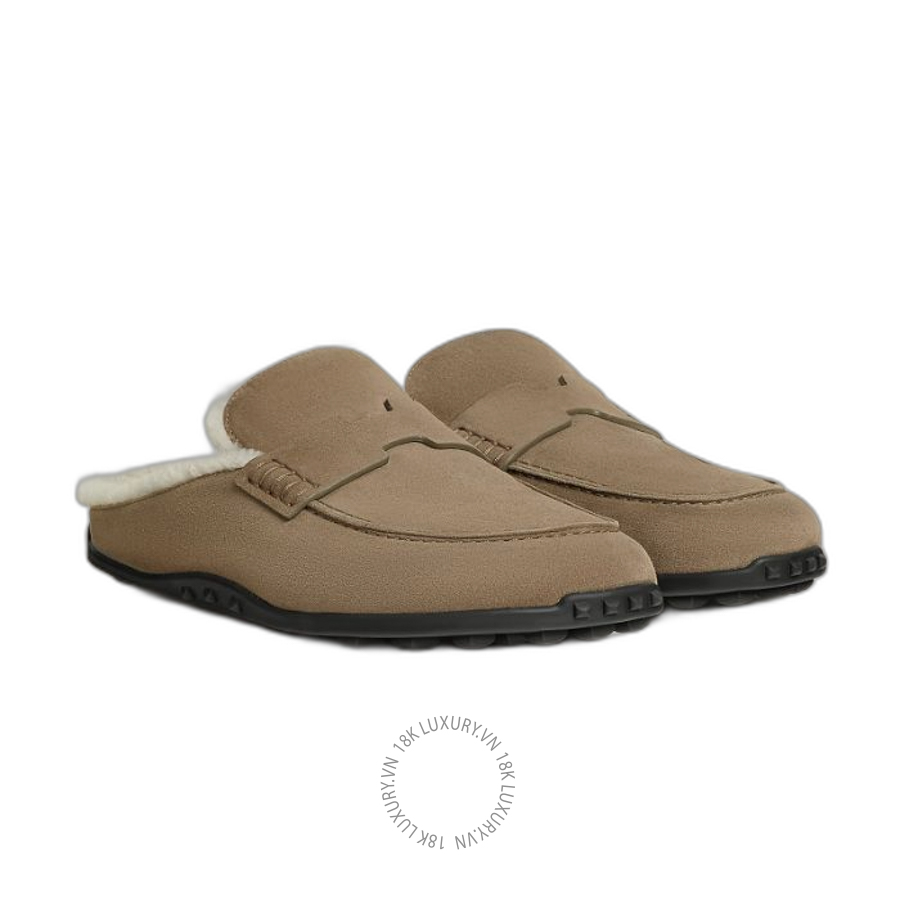 Giày lười Hermes Mix mule Étoupe / Écru H261144Z X3350 MHM582