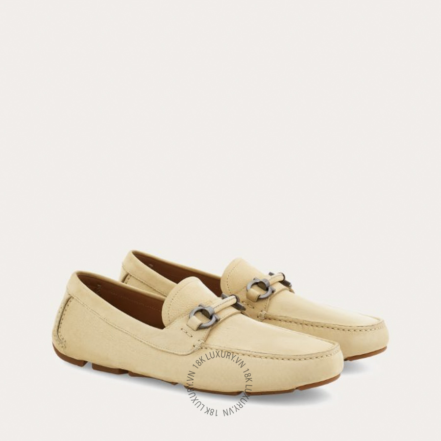 Giày lười moca nam Salvatore Ferragamo Gancini ornament driver 02A786793731 SPP025