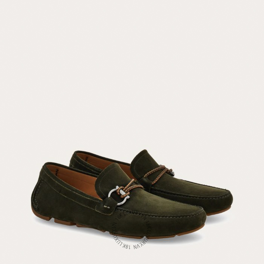 Giày lười moca nam Salvatore Ferragamo Gancini ornament driver 02B796794909 SPP089