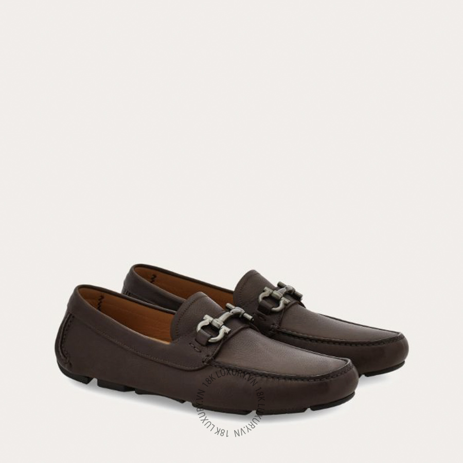 Giày lười moca nam Salvatore Ferragamo Gancini ornament driver 02C398794902 SPP070