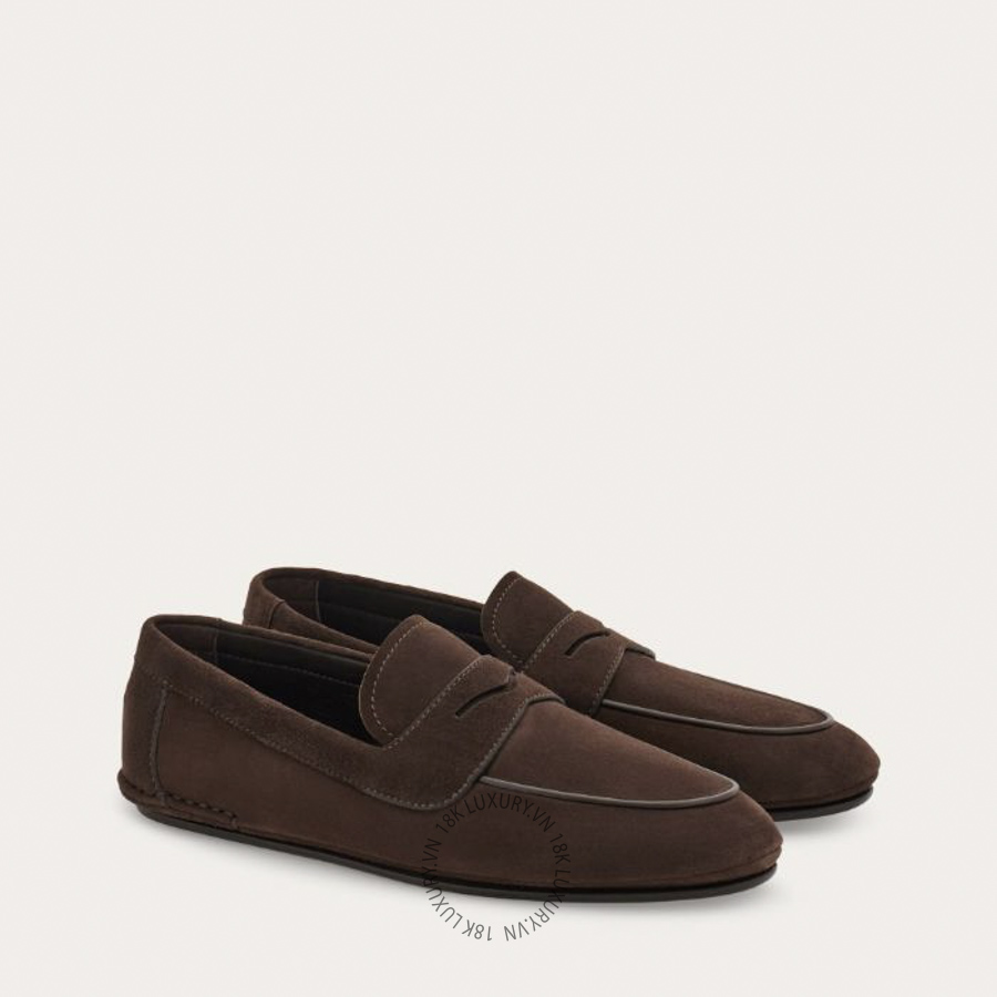 Giày lười nam Salvatore Ferragamo Suede loafer 02A827794973 SPP084