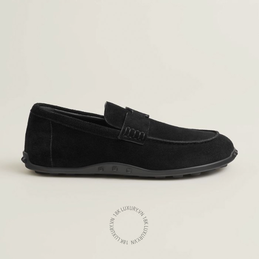 Giày Moca Hermes Lazy loafer Noir H252020Z 02350 MHM583 12 Giày Moca Hermes Lazy loafer Noir H252020Z 02350 MHM583