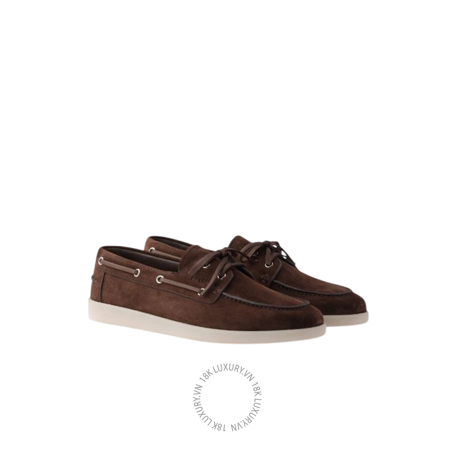 Giày moca Prada Suede boat shoes with laces 2EG503_103_F0003_F_G001 NGPR064