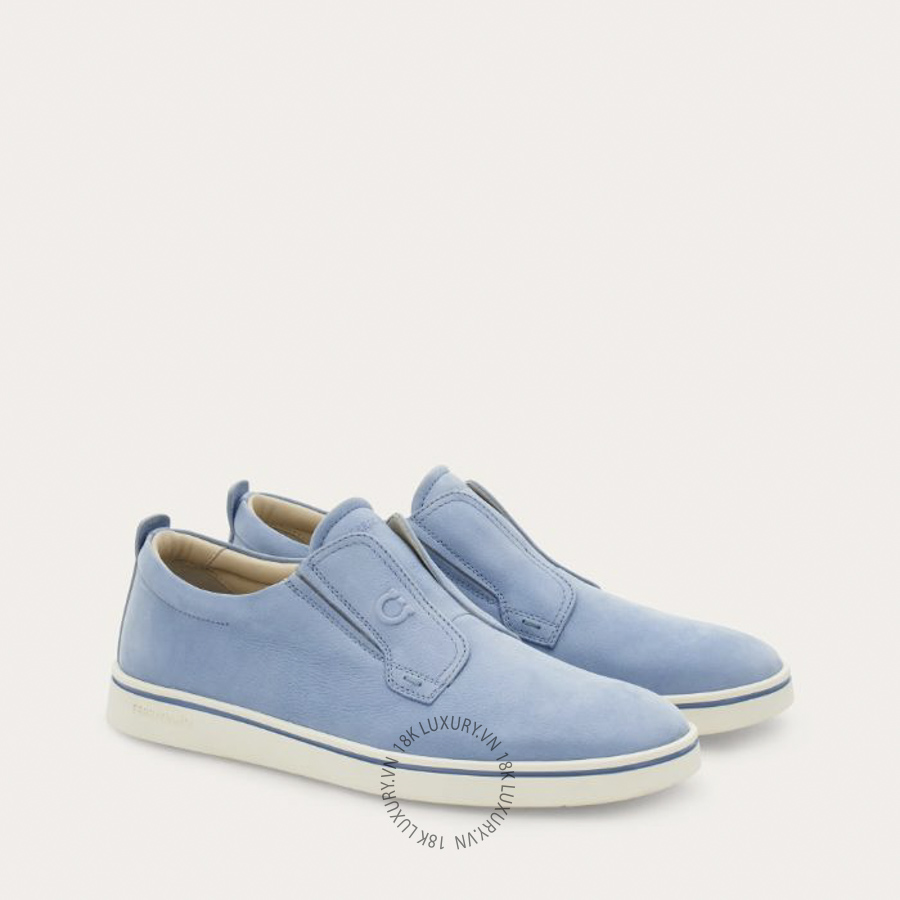 Giày nam Salvatore Ferragamo Derby slip-on light denim 02A000793219 SPP002