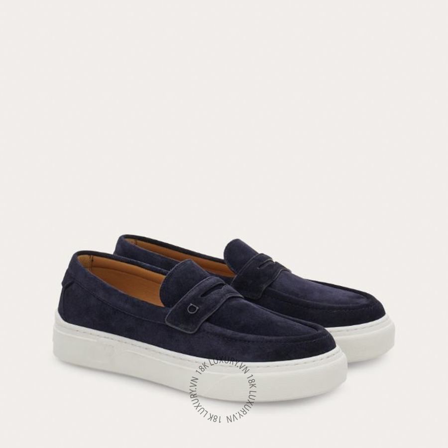 Giày nam Salvatore Ferragamo Hybrid sneaker navy blue 02A772793363 SPP011