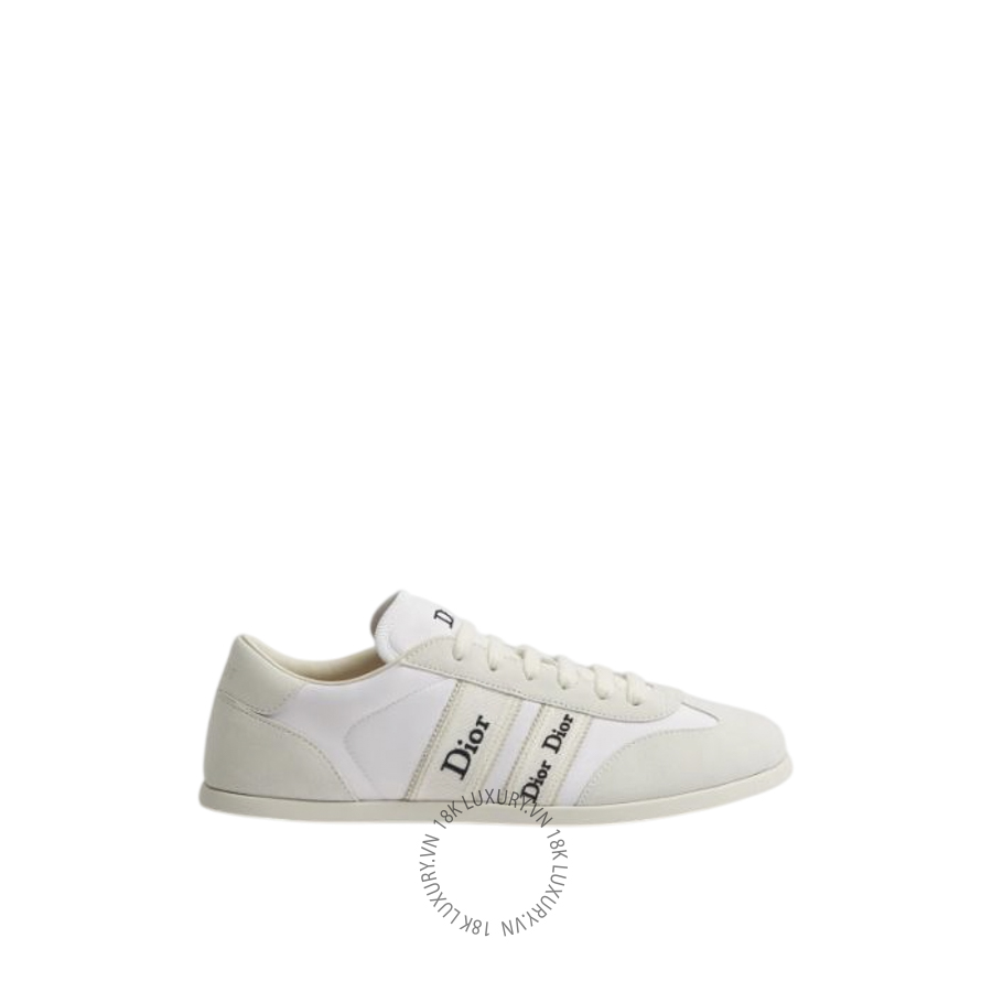 Giày Sneaker Dior Ribbon White Suede Calfskin and Technical Fabric KCK554TFS_S03W WWHG010