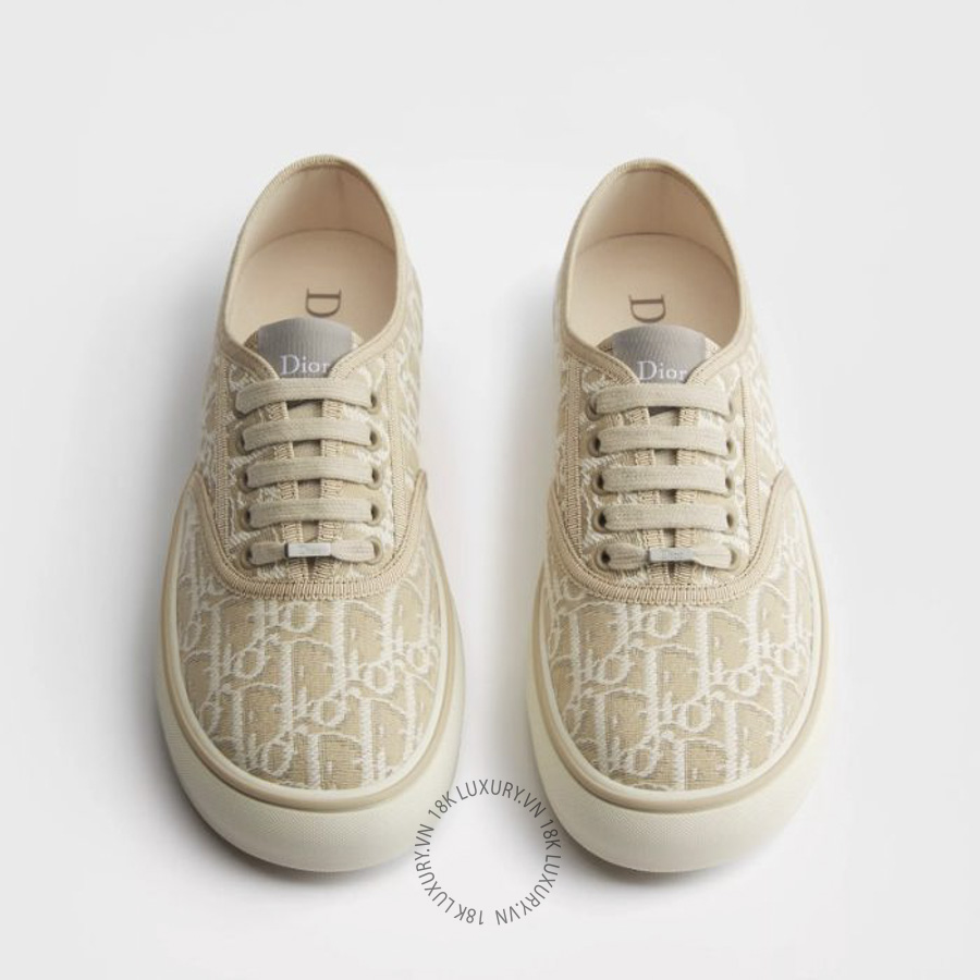 Giày Sneaker Dior Saltwind Beige Dior Oblique Embroidered Cotton KCK528OLF_S15T WWHG030