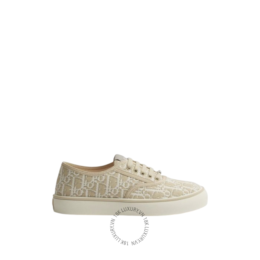 Giày Sneaker Dior Saltwind Beige Dior Oblique Embroidered Cotton KCK528OLF_S15T WWHG030
