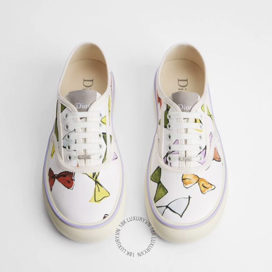 Giày Sneaker Dioriviera Dior Saltwind White Technical Twill with Multicolor Dior Bows Motif KCK535BAF_S43L WWHG029