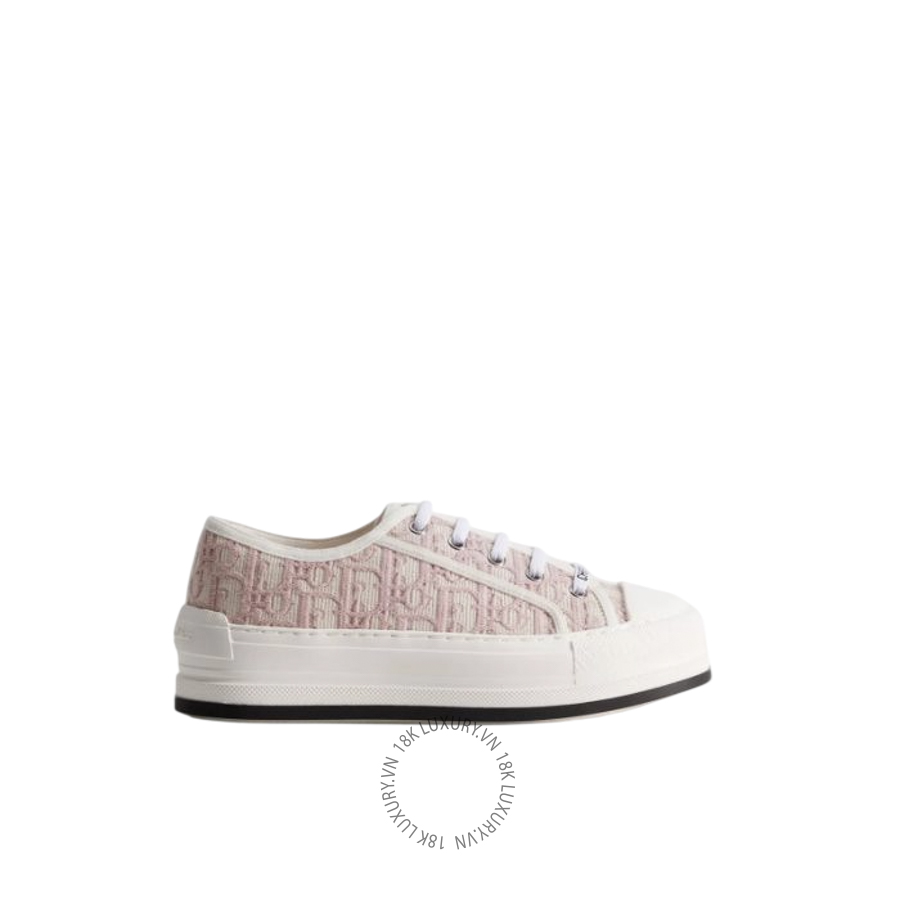Giày Sneaker Walk'n'Dior Platform Nude Dior Oblique Embroidered Cotton KCK385OBE_S21U WWHG066