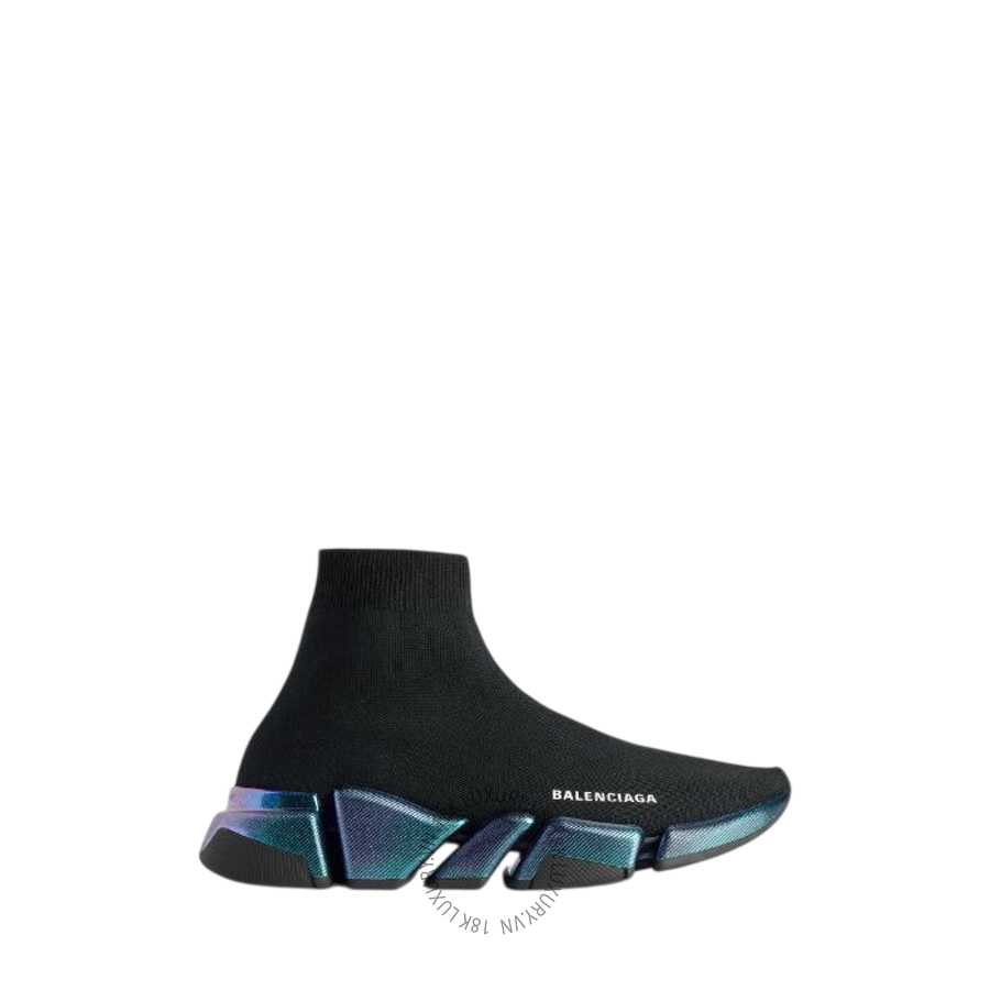Giày Socks Sneaker Balenciaga Women's Speed 2.0 Iridescent in Black 617196W2DDB1040 BCA656