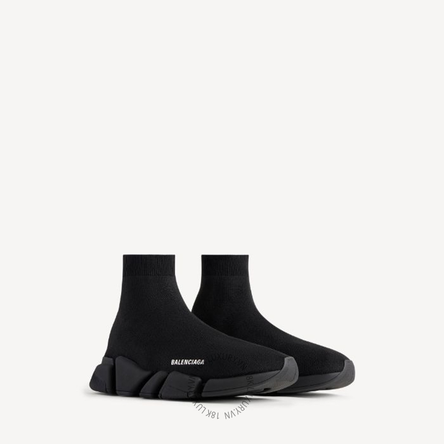 Giày Socks Sneaker Balenciaga Women's Speed 2.0 Recycled Knit in Black 617196W2DB11013 BCA658