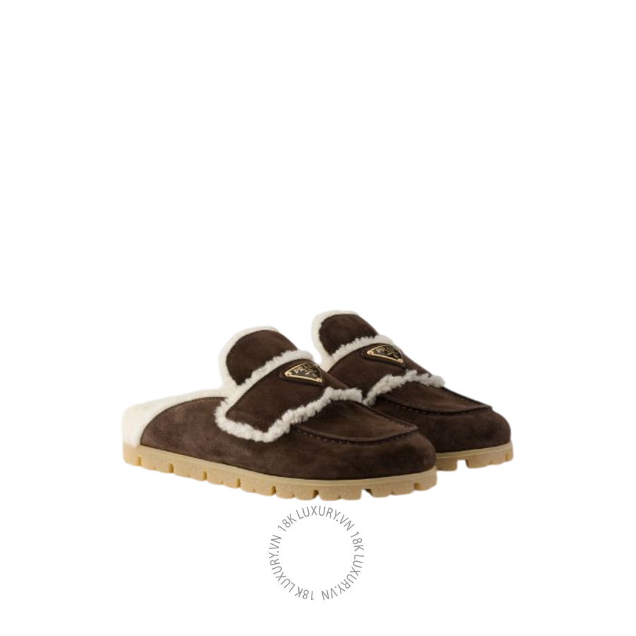 Giày sục Prada Suede and shearling mules 1R129O_JFT_F0003_F_ZF20 NGPR258