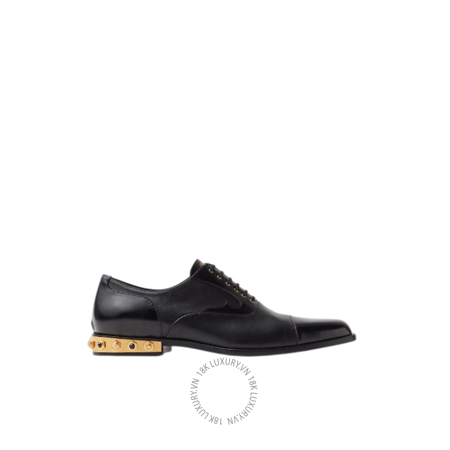 Giày Tây Versace Julio Embellished Leather Derby Shoes 1026185-1A19278_1B00G VSC433