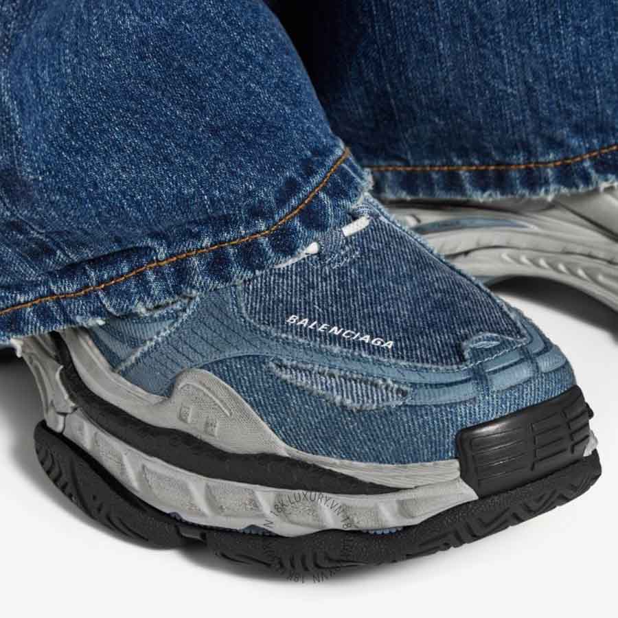 Giày Thể Thao Balenciaga Men's Triple S.2 Denim Sneaker in Blue 865849WTSDN4000 BCA459 19 Giày Thể Thao Balenciaga Men's Triple S.2 Denim Sneaker in Blue 865849WTSDN4000 BCA459