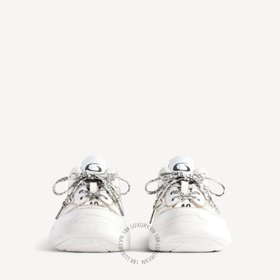 Giày Thể Thao Balenciaga Women's Hamptons Clean Sneaker in White 841763WCURC9000 BCA727 18 Giày Thể Thao Balenciaga Women's Hamptons Clean Sneaker in White 841763WCURC9000 BCA727