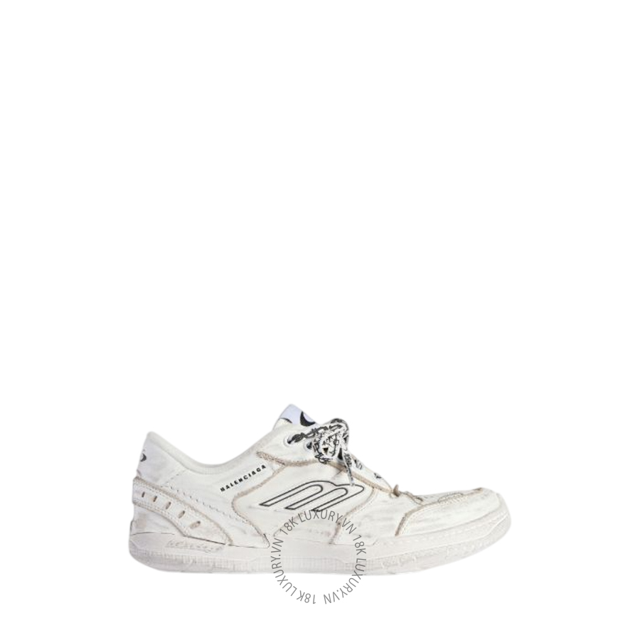 Giày Thể Thao Balenciaga Women's Hamptons Medium Worn-out Sneaker in White 841763WCURS9000 BCA720