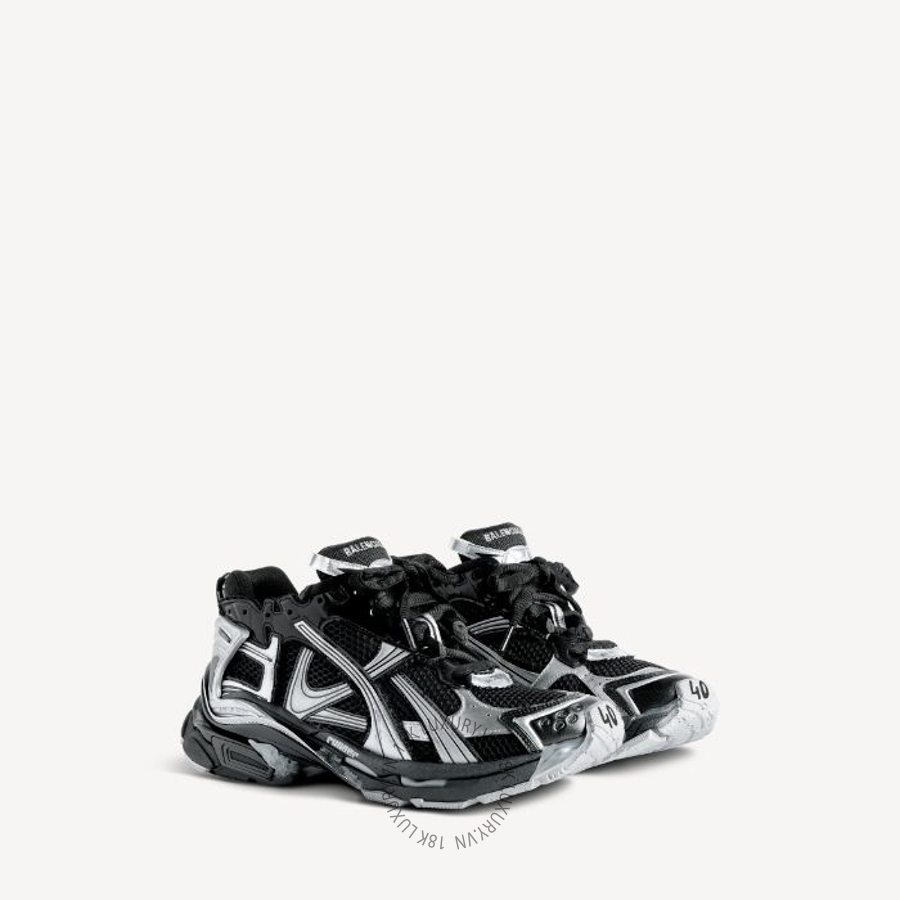 Giày Thể Thao Balenciaga Women's Runner Sneaker in Black/silver 772767W3RMU1100 BCA654