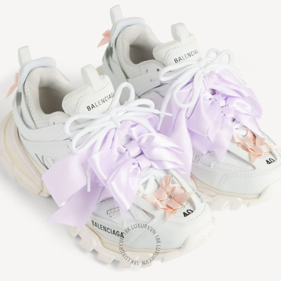Giày Thể Thao Balenciaga Women's Track Bow Sneaker in White/pink 542436WTRBW9050 BCA704