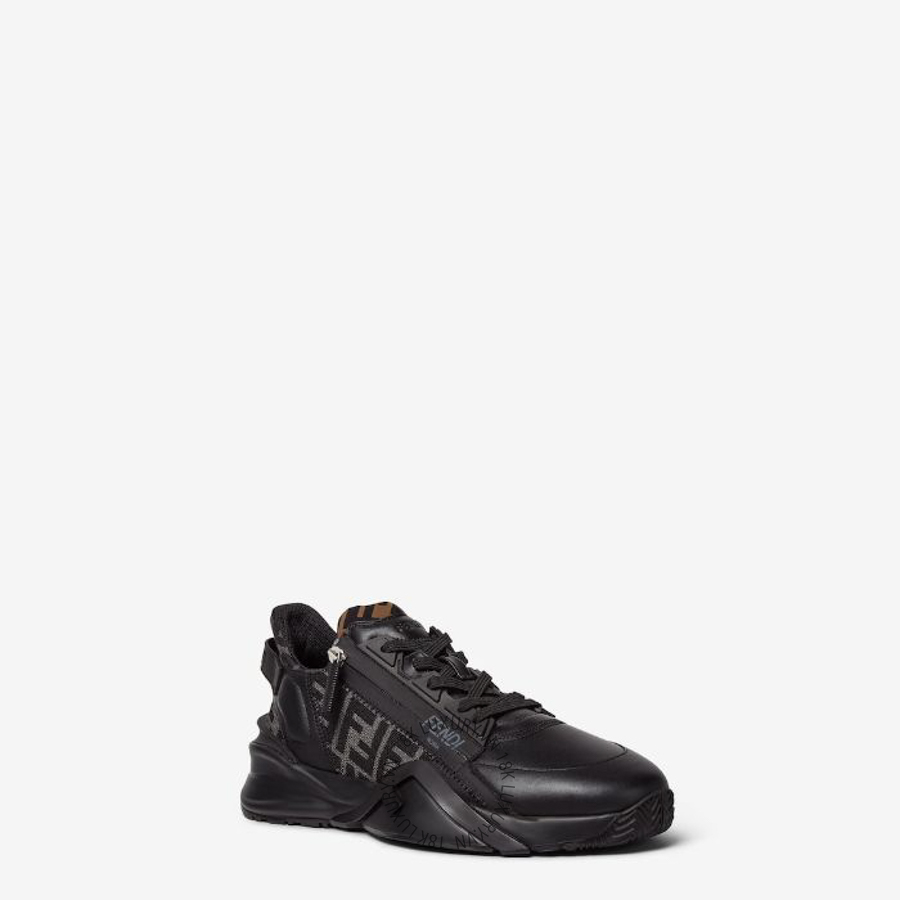 Giày thể thao Fendi Flow Sneakers Black leather 7E1392AJZHF1DV5 NGFD124