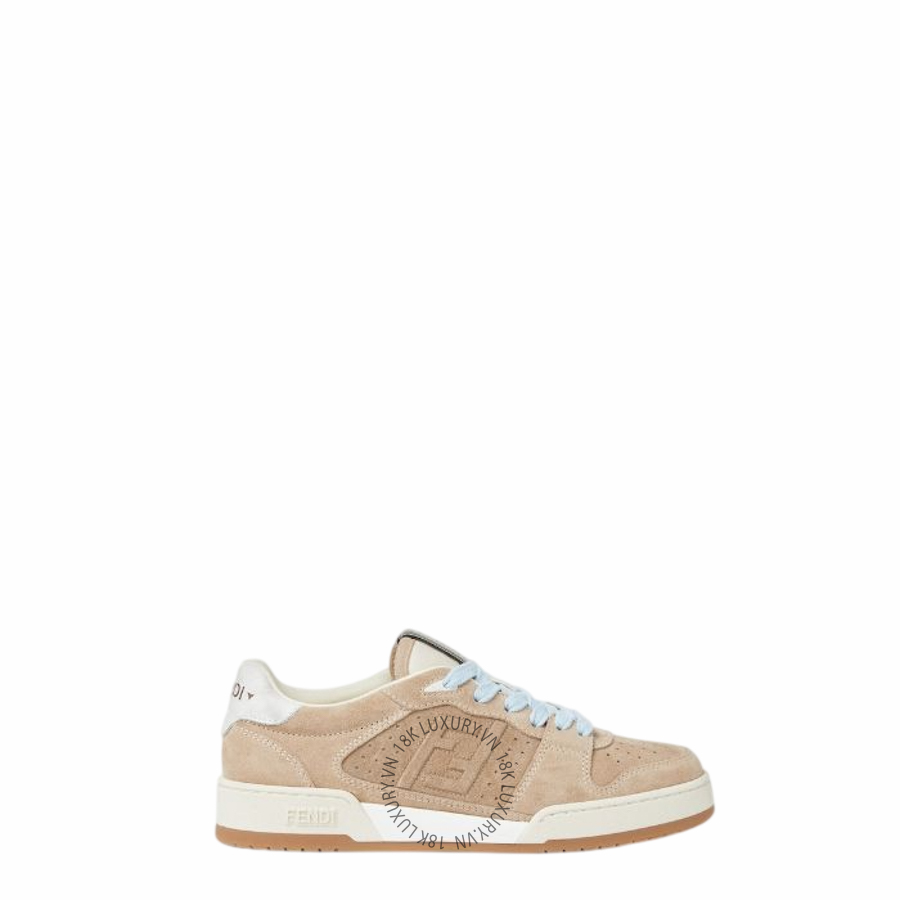 Giày thể thao Fendi Match sneakers Ecru suede low-tops 8E9084B1RGF1Y22 NGFD036