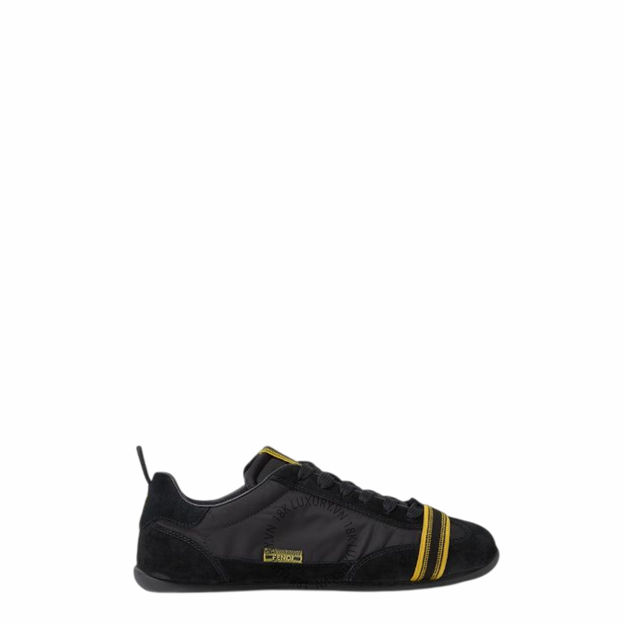 Giày thể thao Fendi Wrap Sneakers Black suede and fabric 7E1968AY0TF08M4 NGFD111