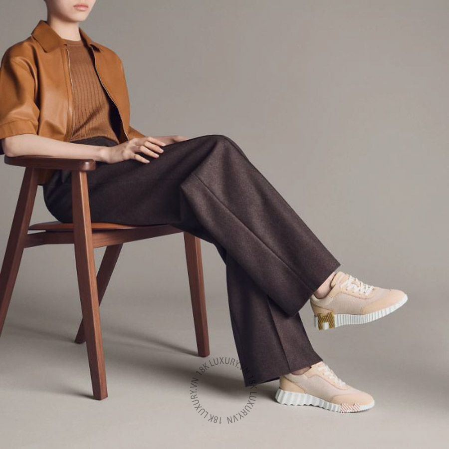 Giày thể thao Hermes Bouncing sneaker Beige Nude H262146Z BN340 MHM520