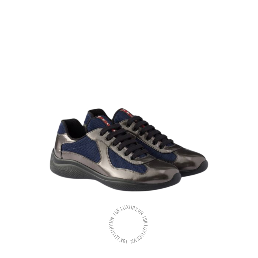 Giày thể thao Prada America's Cup metallic leather and bike fabric 4E3400_3LNG_F0YB4_F_G000 NGPR024