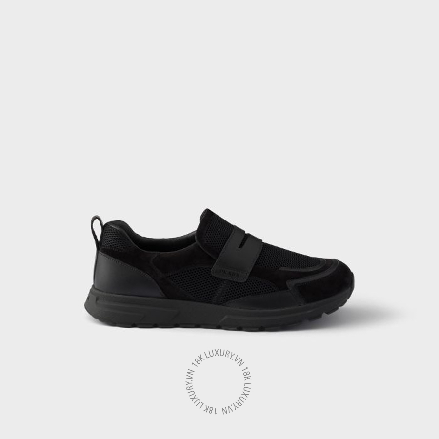 Giày thể thao Prada Prax mesh fabric and leather loafers 2DE163_3ZM0_F0002_F_G000 NGPR075