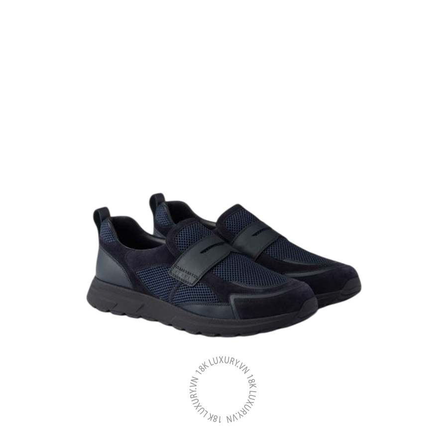 Giày thể thao Prada Prax mesh fabric and leather loafers 2DE163_3ZM0_F0008_F_G000 NGPR074