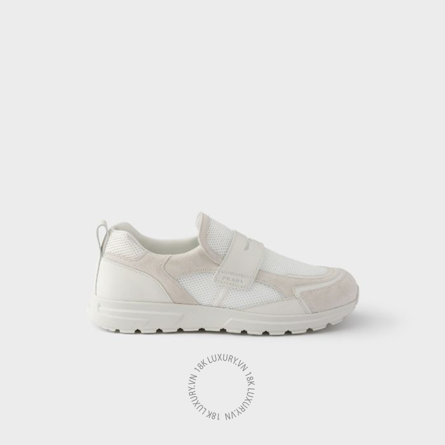 Giày thể thao Prada Prax mesh fabric and leather loafers 2DE163_3ZM0_F0009_F_G000 NGPR073
